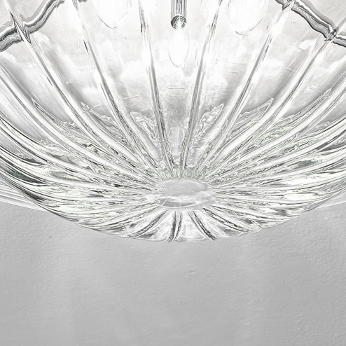 "Frida" Murano glass ceiling light - 3 lights - transparent