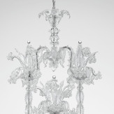 "Chandra " Murano glas Kronleuchter - 12 flammig - transparent