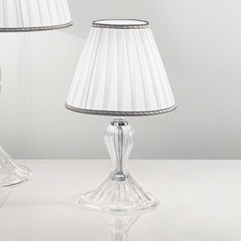 "Cloe" lampe de chevet en verre de Murano - 1 lumière - transparent