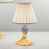 "Cloe" lampara de mesita de noche de Murano - 1 luce - ámbar, azul y oro