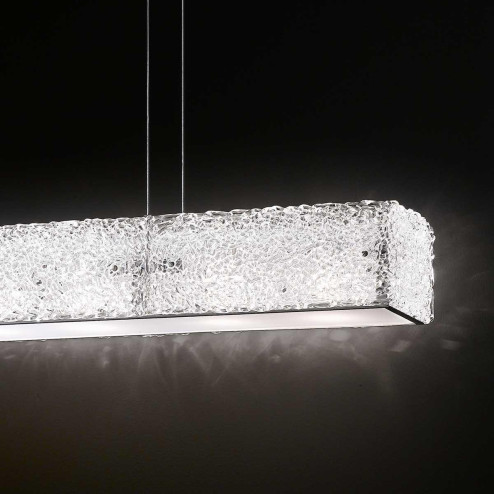 "Luce " Murano glass pendant light - 6 lights - transparent