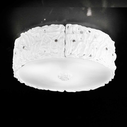 "Luce " Murano glass ceiling light - 3 lights - white