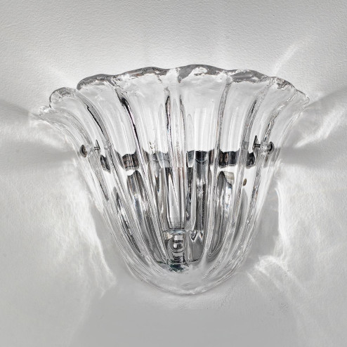 "Mabel " Murano glass sconce - 1 light - transparent