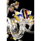 Cristallo lampara de araña de Murano - colore transparente policromo