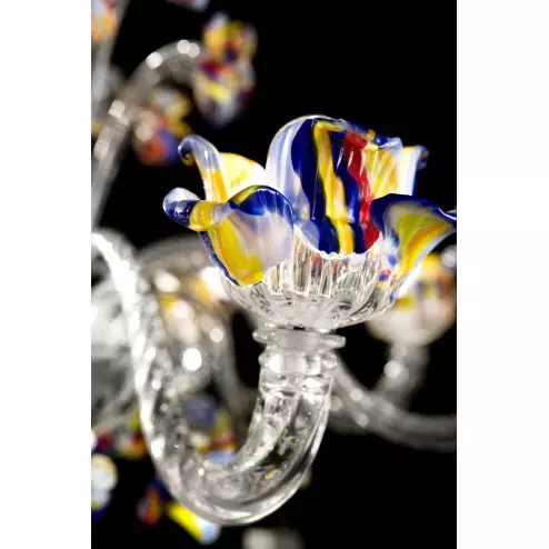 Cristallo Murano glas Kronleuchter - transparent polychrome Farbe