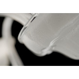 Doge 8 luces araña de Murano - color blanco plata y transparente