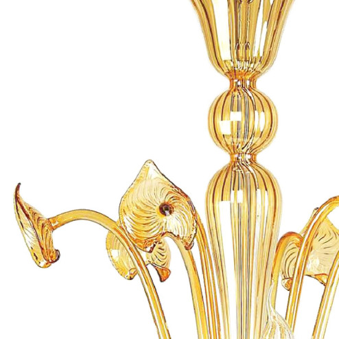 "Osiride" Murano glass chandelier - 3 lights - amber