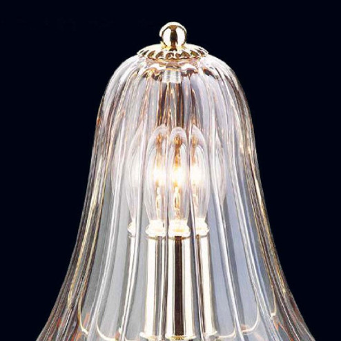 "Osiride" lampe de table en verre de Murano - 1 lumière - transparent et ambre