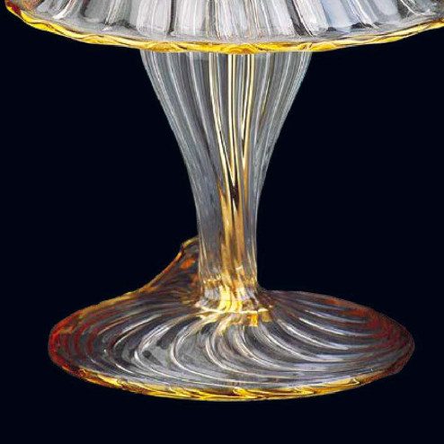 "Osiride" Murano glass table lamp - 1 light - transparent and amber