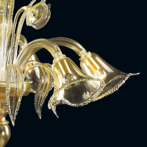 "Margaret" lampara de araña de Murano - 6 luces - oro