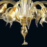"Margaret" Murano glas Kronleuchter - 6 flammig - gold