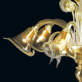 "Margaret" lampara de araña de Murano - 6 luces - oro