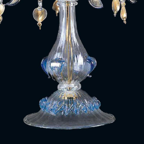 "Loralee" lampara de sobremesa de Murano - 5 luces - transparent, azul y oro