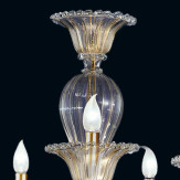 "Tish" lustre en cristal de Murano - 5 lumières - or