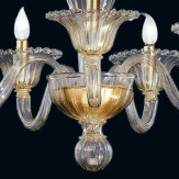 "Tish" lampara de araña de Murano - 5 luces - oro
