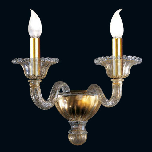 "Tish" Murano glas wandleuchte - 2 flammig - gold