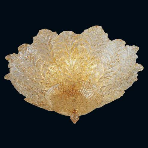 "Kalyn" Murano glass ceiling light - 6 lights - amber
