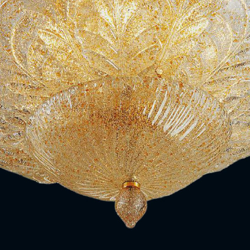"Kalyn" plafonnier en verre de Murano - 6 lumières - ambre