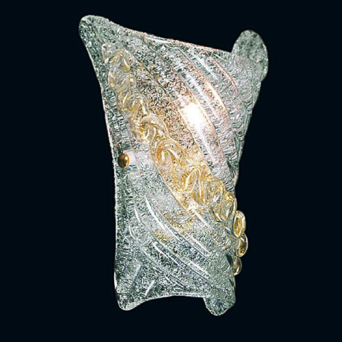 "Stephaine" Murano glas wandleuchte - 1 flammig - transparent und gold