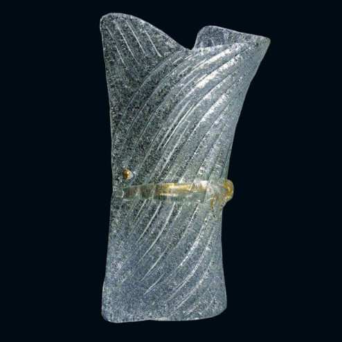 "Shaunda" applique en verre de Murano - 2 lumières - transparent et or