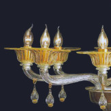 "Noreen" Murano glas Kronleuchter - 9 flammig - transparente und gold