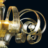 "Ardith" Murano glas deckenleuchte - 3 flammig - transparent und bernstein