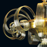 "Ardith" Murano glas deckenleuchte - 3 flammig - transparent und bernstein