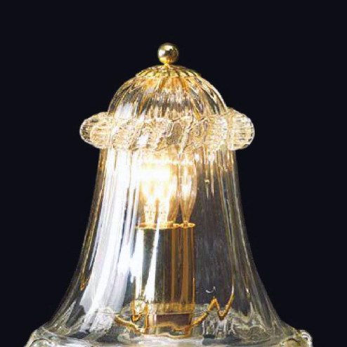 "Zoraida" Murano glass bedside lamp - 1 light - transparent and gold
