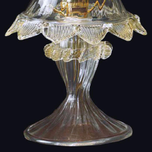 "Zoraida" Murano nachttischleuchte - 1 flammig - transparent und gold