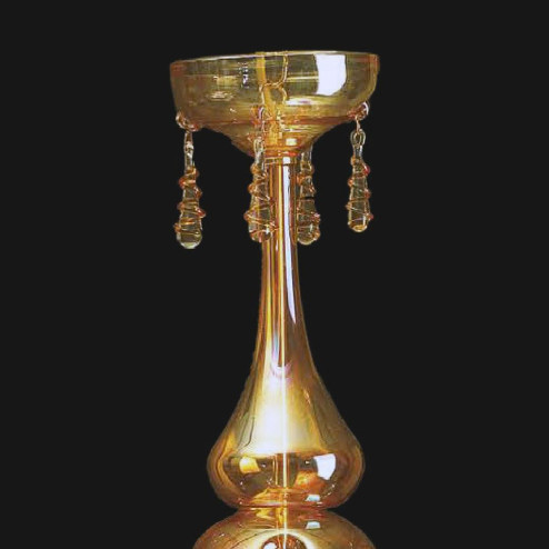 "Ramon" lustre en cristal de Murano - 8 lumières - ambre