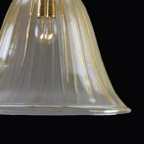 "Casimira" lámpara colgante en cristal de Murano - 1 luce - oro