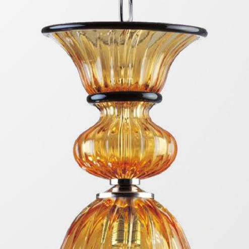 "Casimira" Murano glass pendant light - 1 light - amber