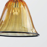 "Casimira" lámpara colgante en cristal de Murano - 1 luce - ámbar
