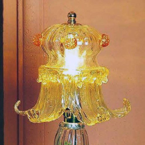 "Ellesse" lampe de chevet en verre de Murano - 1 lumière - transparent, ambre et or