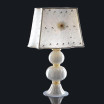 "Aish" lampara de sobremesa de Murano - 1 luce - blanco y oro