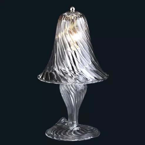"Crista" Murano glass bedside lamp - 1 light - transparent