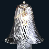 "Crista" lampara de mesita de noche de Murano - 1 luce - transparente