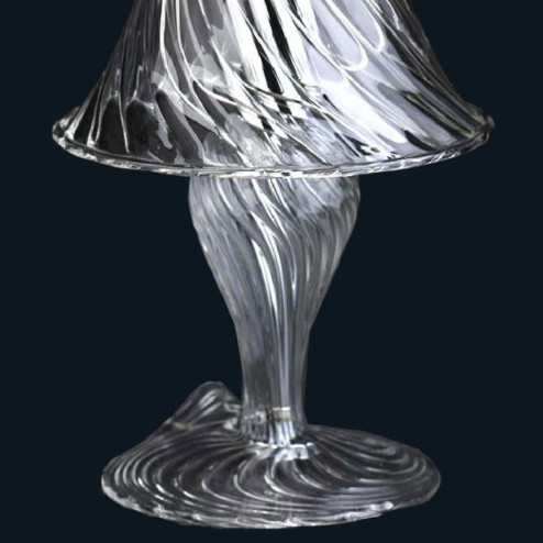 "Crista" lampe de chevet en verre de Murano - 1 lumière - transparent