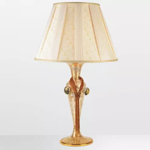 "Tyra" Murano glass table lamp - 1 light - gold