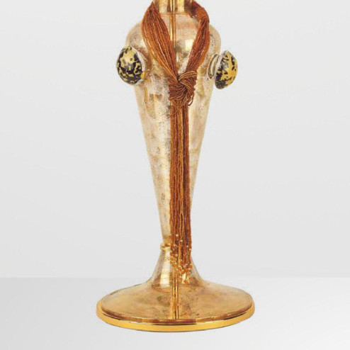 "Tyra" lampe de table en verre de Murano - 1 lumière - or