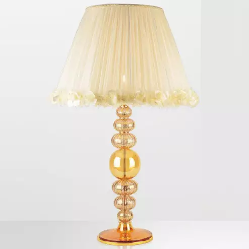 "Shayaan" Murano glass table lamp - 1 light - amber