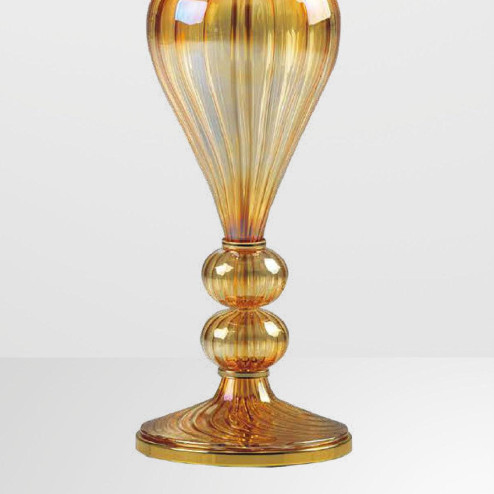 "Harleen" lampe de table en verre de Murano - 1 lumière - ambre