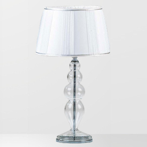 "Claire" Murano glass bedside lamp - 1 light - transparent
