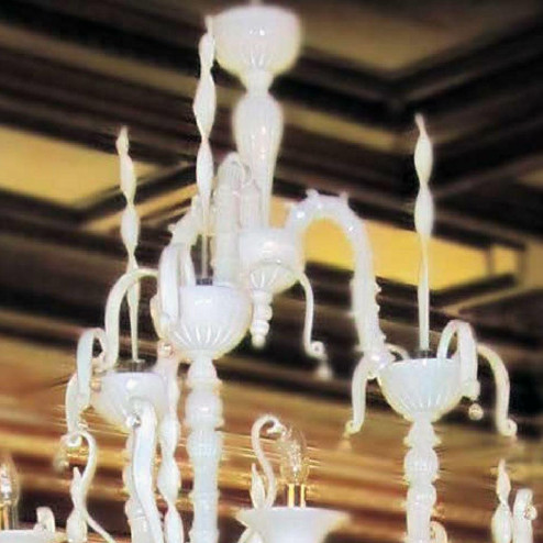 "Columbus" Murano glass chandelier - 12+6+6 lights - white