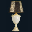 "Kelsie" lampara de sobremesa de Murano - 1 luce - blanco y oro