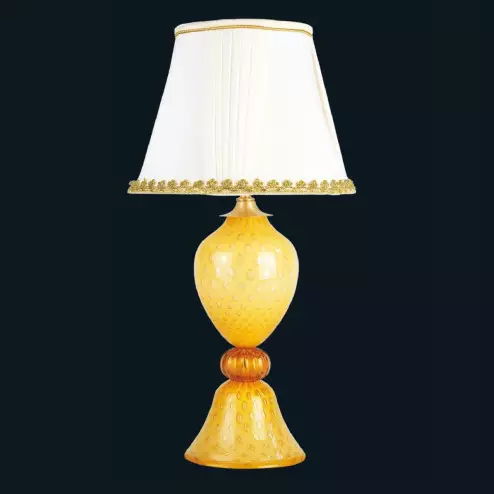 "Juanita" Murano glass bedside lamp - 1 light - amber