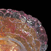 "Xander" Murano glas deckenleuchte - 4 flammig - transparent und rosa