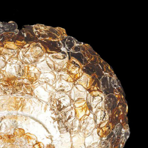 "Xander" Murano glas deckenleuchte - 3 flammig - transparent und bernstein