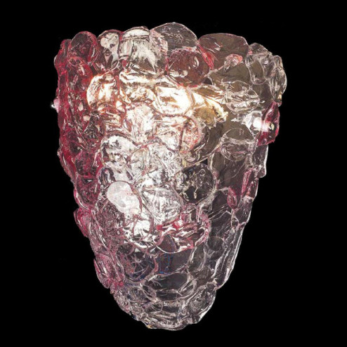 "Xander" applique en verre de Murano - 2 lumières - transparent et rose