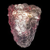 "Xander" Murano glass sconce - 2 lights - transparent and pink